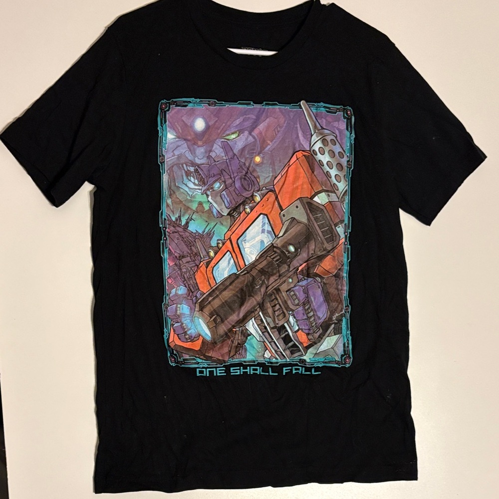 Transformers Optimus Prime Black Graphic Tee